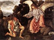 SAVOLDO, Giovanni Girolamo Tobias and the Angel sf oil